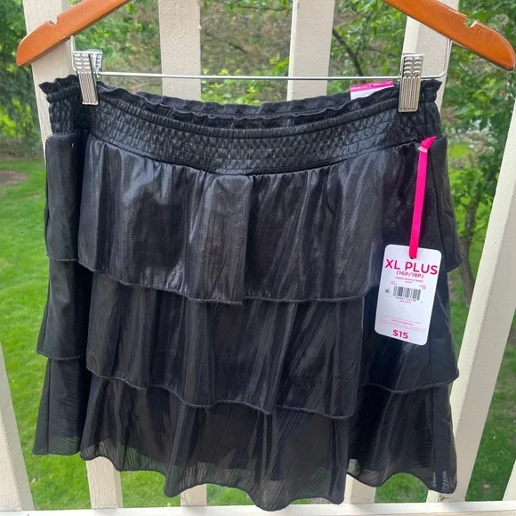 NWT Girl’s Tiered Black Party Skirt by Justice - Picture 4 of 8